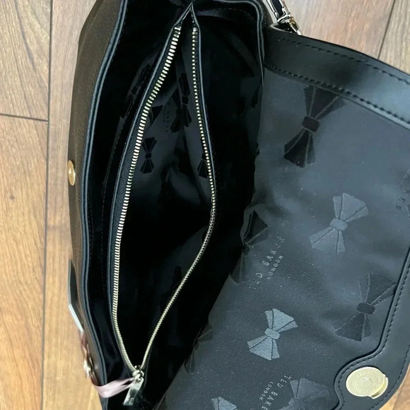 Ted Baker London Black Suede and Leather Hobo Bag - Picture 7 of 8